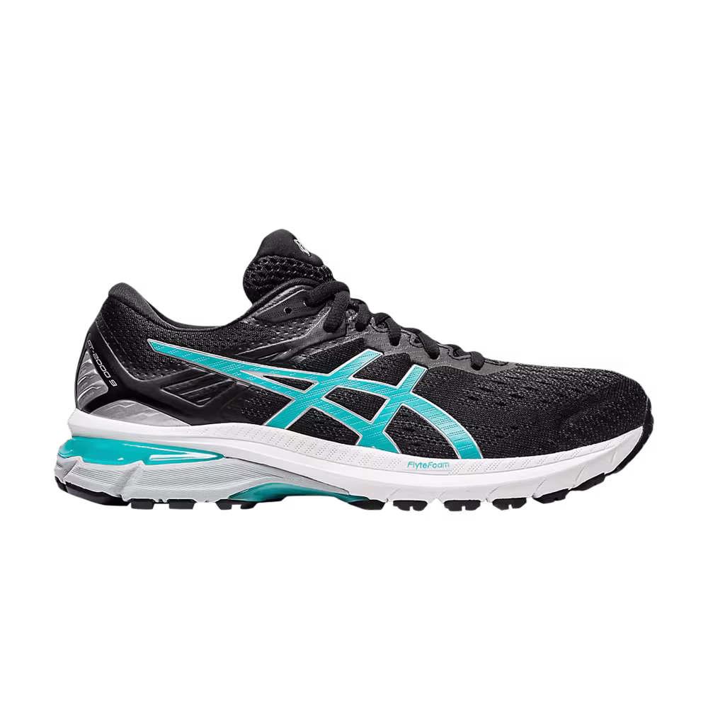 Asics Women's GT 2000 9 Wide Black Techno Cyan