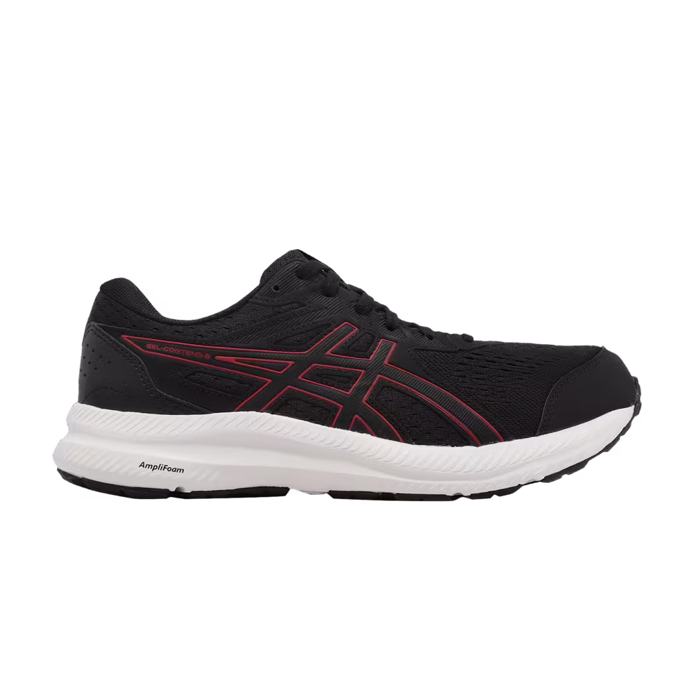 Asics Gel Contend 8 4E Wide Black Electric Red