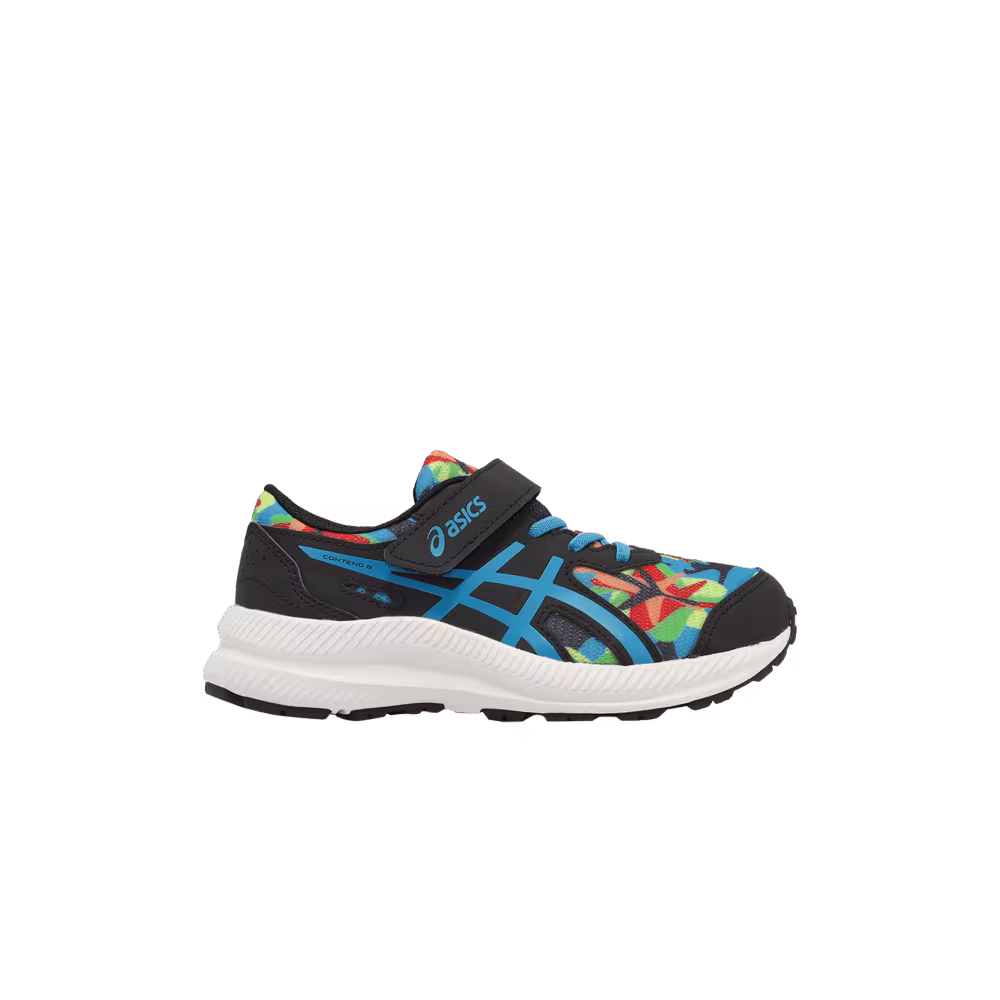 Asics Contend 8 PS Black Island Blue Camo