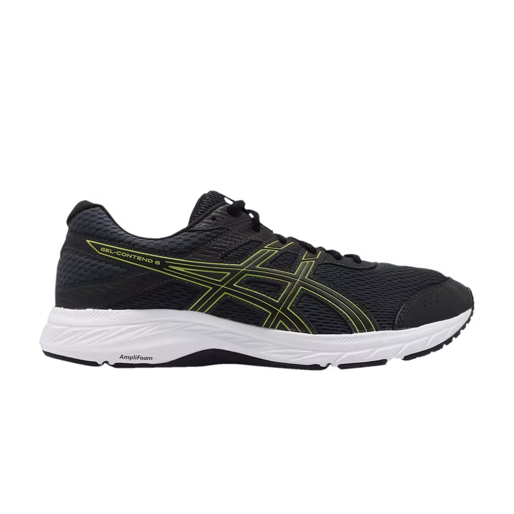Asics Gel Contend 6 4E Wide Graphite Lime Zest