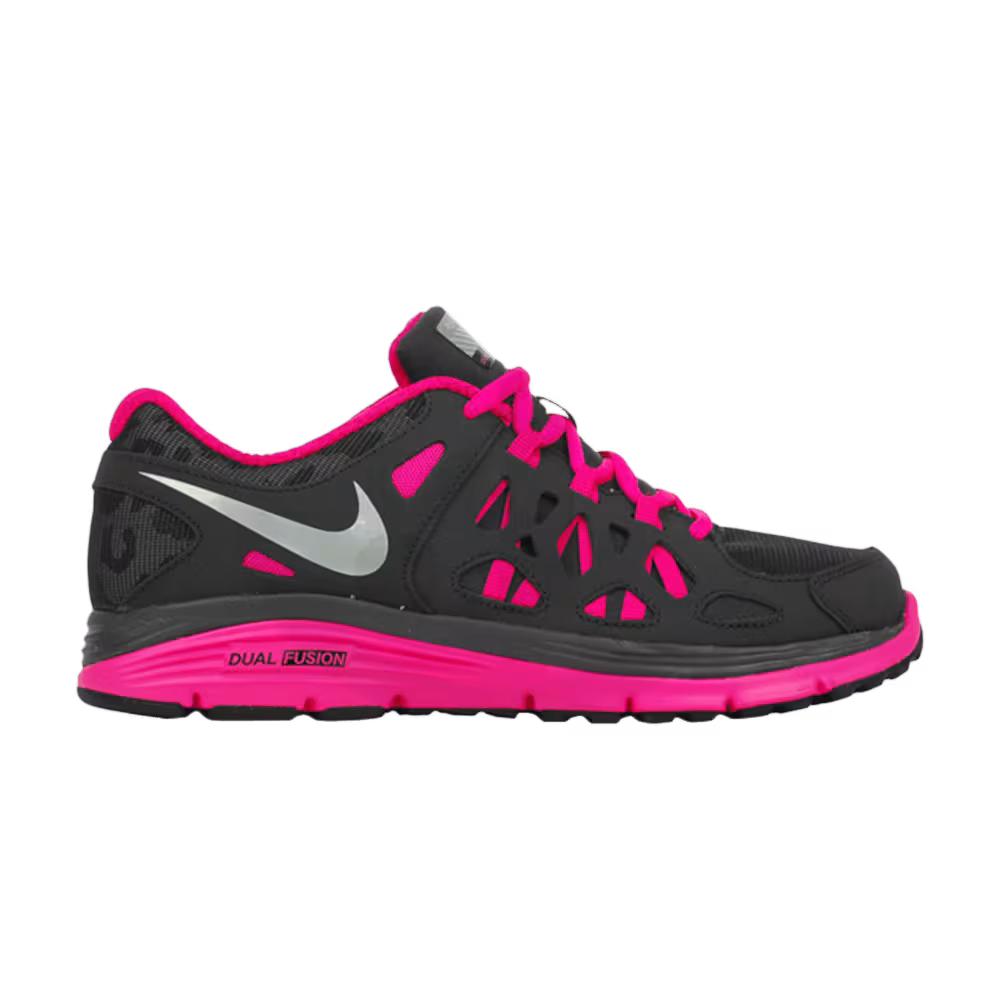 Nike Dual Fusion Run 2 Shield GS Dark Charcoal Pink Fluid