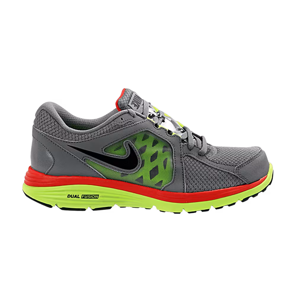 Nike Dual Fusion Run Grey Voltage Red
