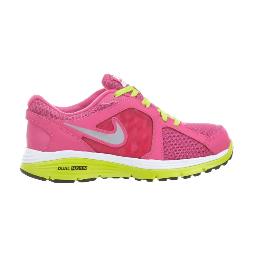 Nike Dual Fusion Run GS Pink Neon Green