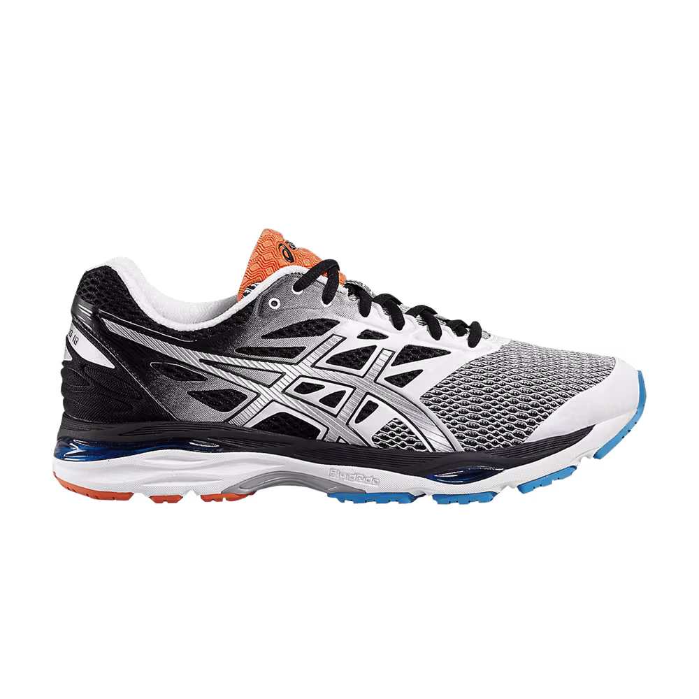 Asics Gel Cumulus 18 4E Wide White Orange Blue