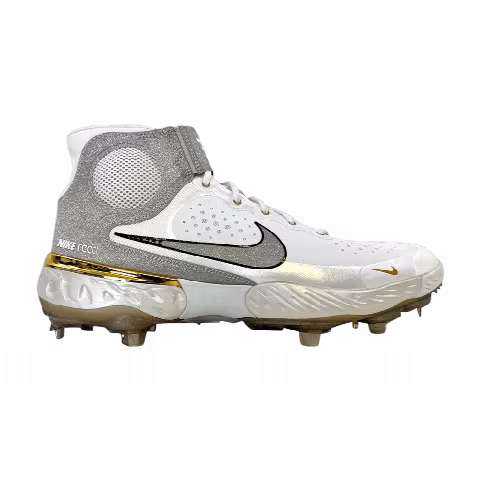 Nike Alpha Huarache Elite 3 Mid 'White Silver Gold'