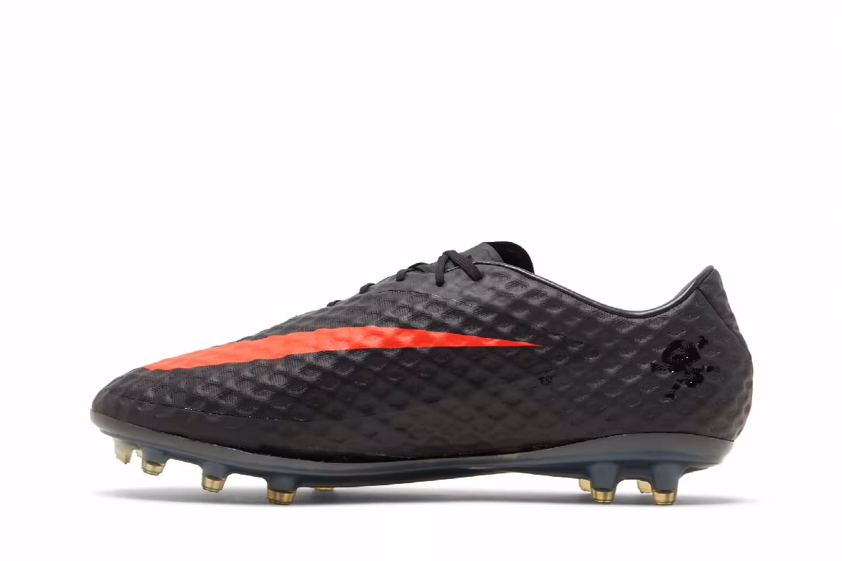 Nike Hypervenom Phantom FG Dark Charcoal Total Crimson, view 4