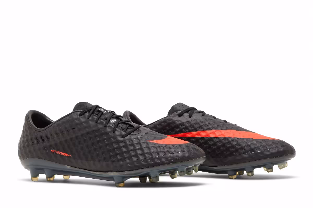 Nike Hypervenom Phantom FG Dark Charcoal Total Crimson, view 9