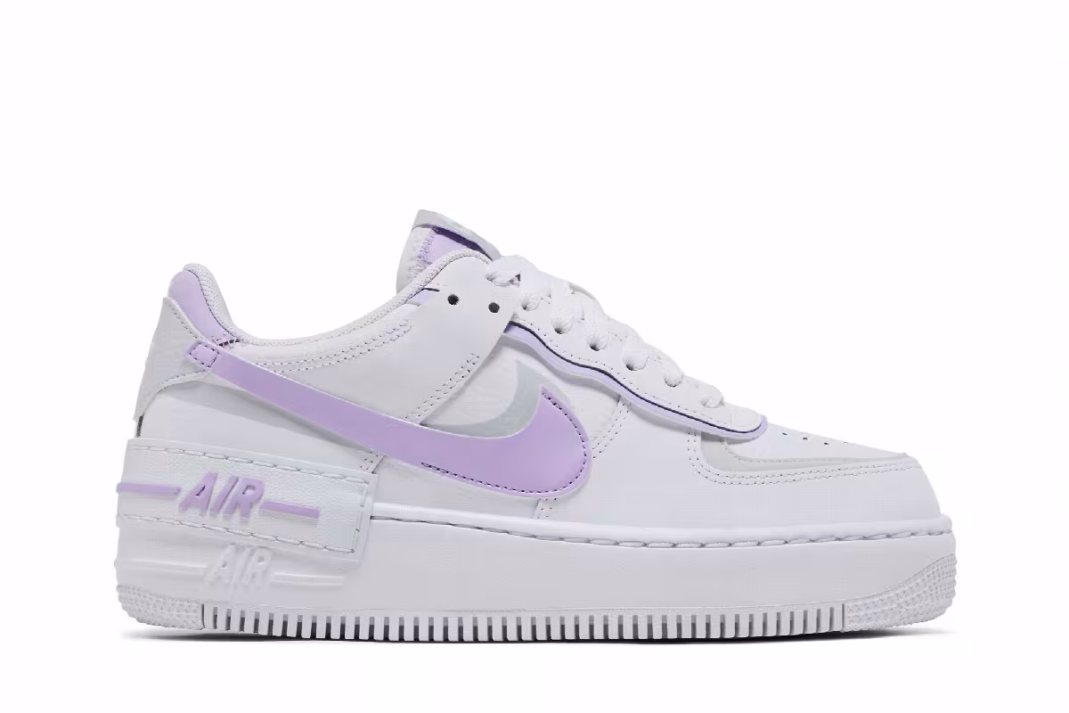 Nike Women's Air Force 1 Shadow White Lilac Bloom, view 2