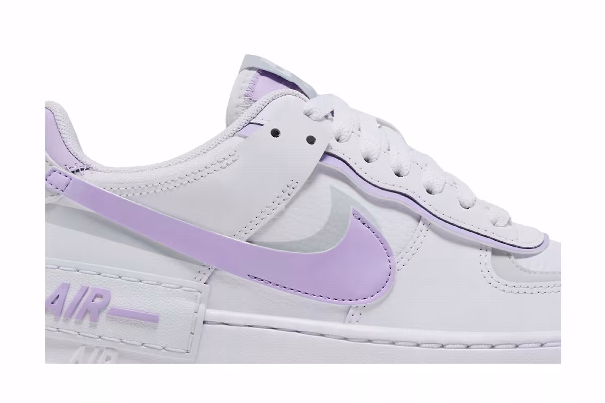 Nike Women's Air Force 1 Shadow White Lilac Bloom, view 3