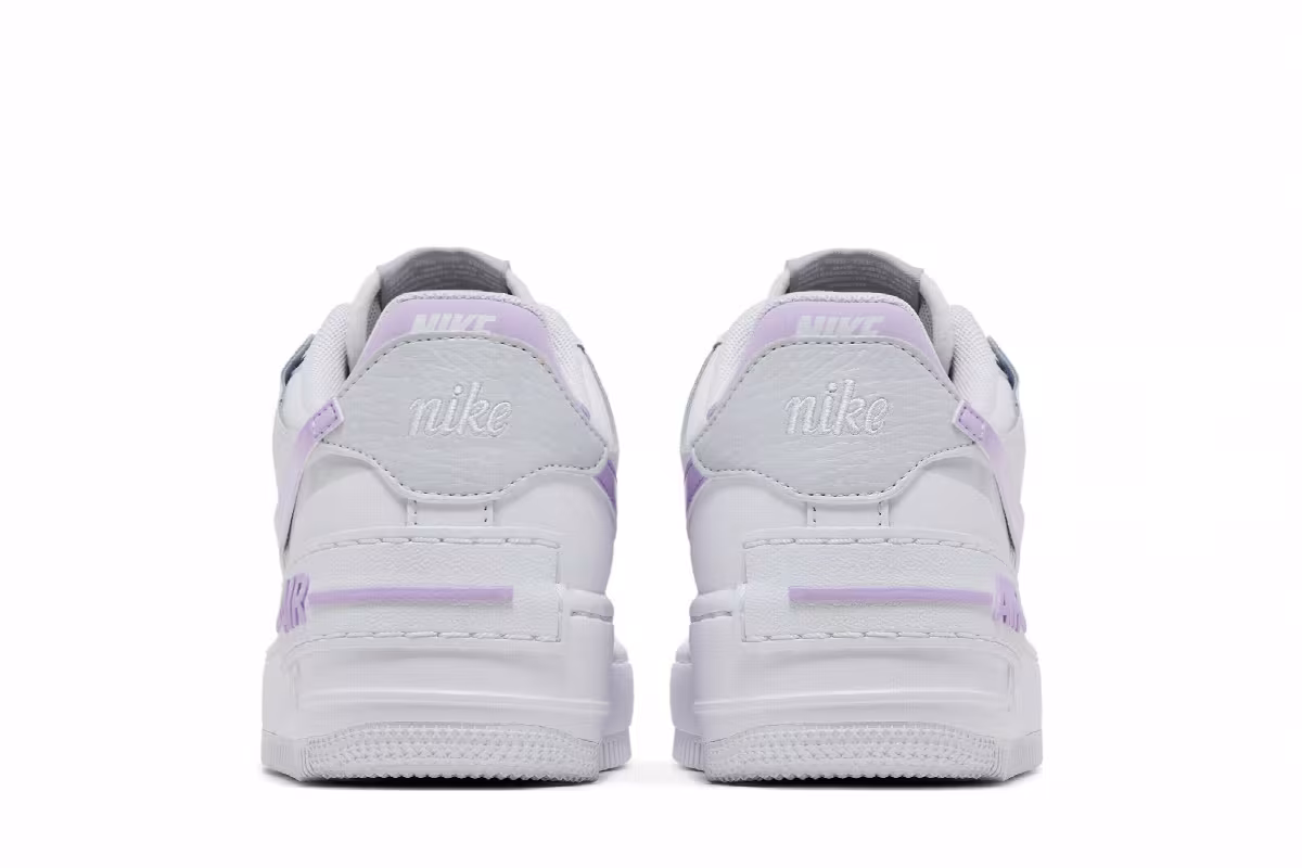 Nike Women's Air Force 1 Shadow White Lilac Bloom, view 7