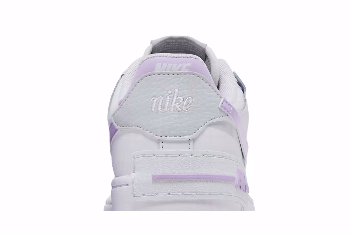 Nike Women's Air Force 1 Shadow White Lilac Bloom, view 8