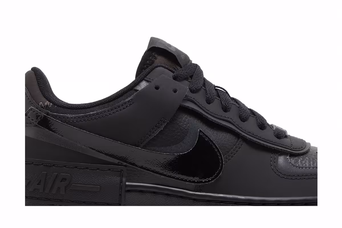Nike Women's Air Force 1 Shadow Triple Black, view 3
