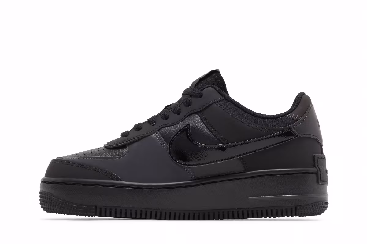 Nike Women's Air Force 1 Shadow Triple Black, view 4