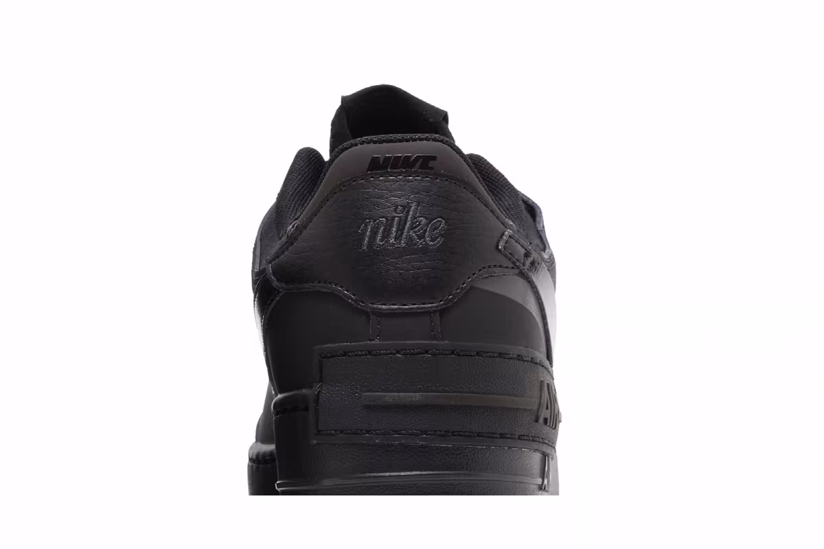 Nike Women's Air Force 1 Shadow Triple Black, view 8