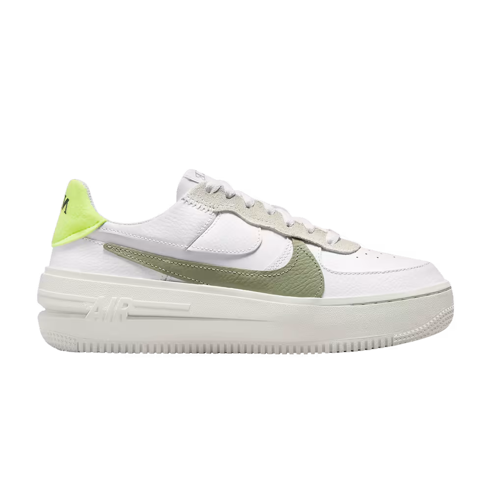 Nike Women's Air Force 1 PLT.AF.ORM White Oil Green