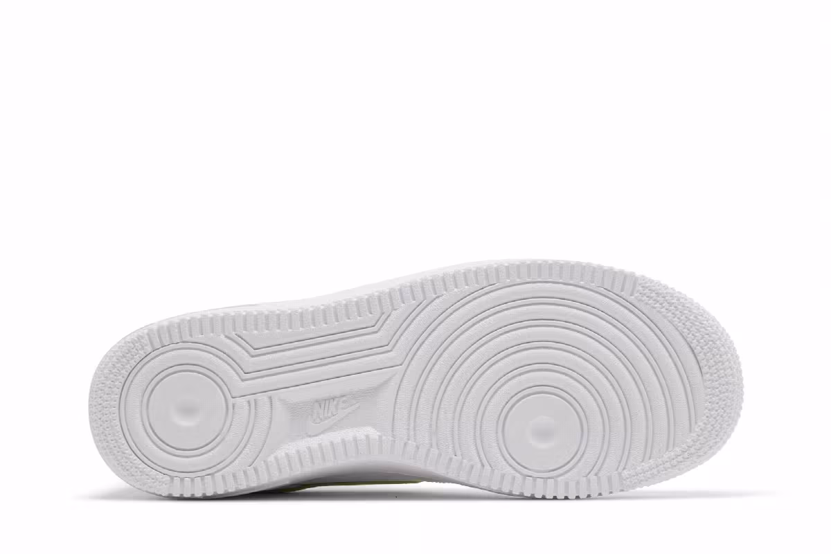 Nike Women's Air Force 1 White Lime Green, view 5