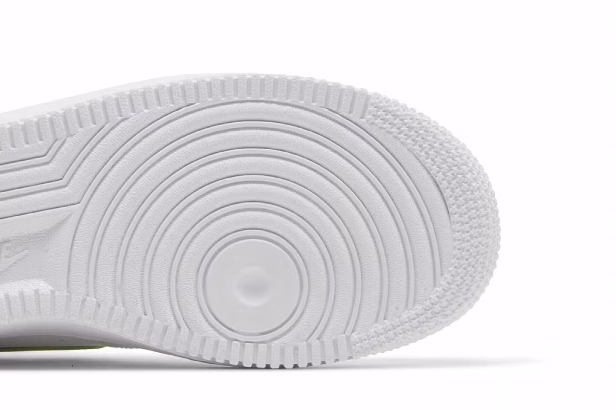 Nike Women's Air Force 1 White Lime Green, view 6