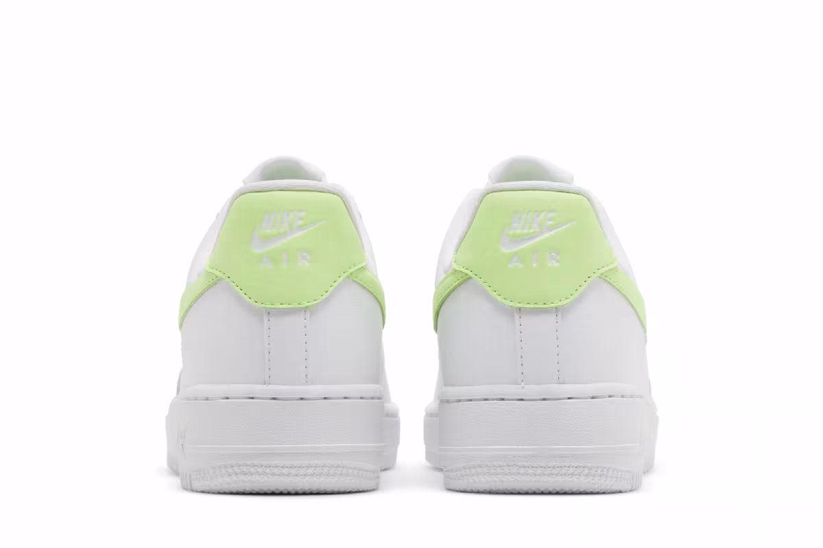 Nike Women's Air Force 1 White Lime Green, view 7