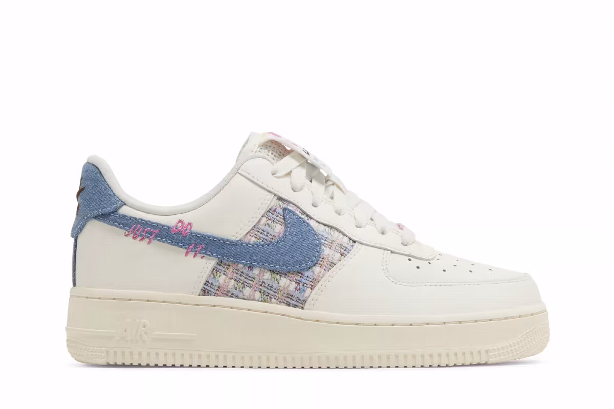 Nike Women's Air Force 1 Low Denim Bouclé, view 2