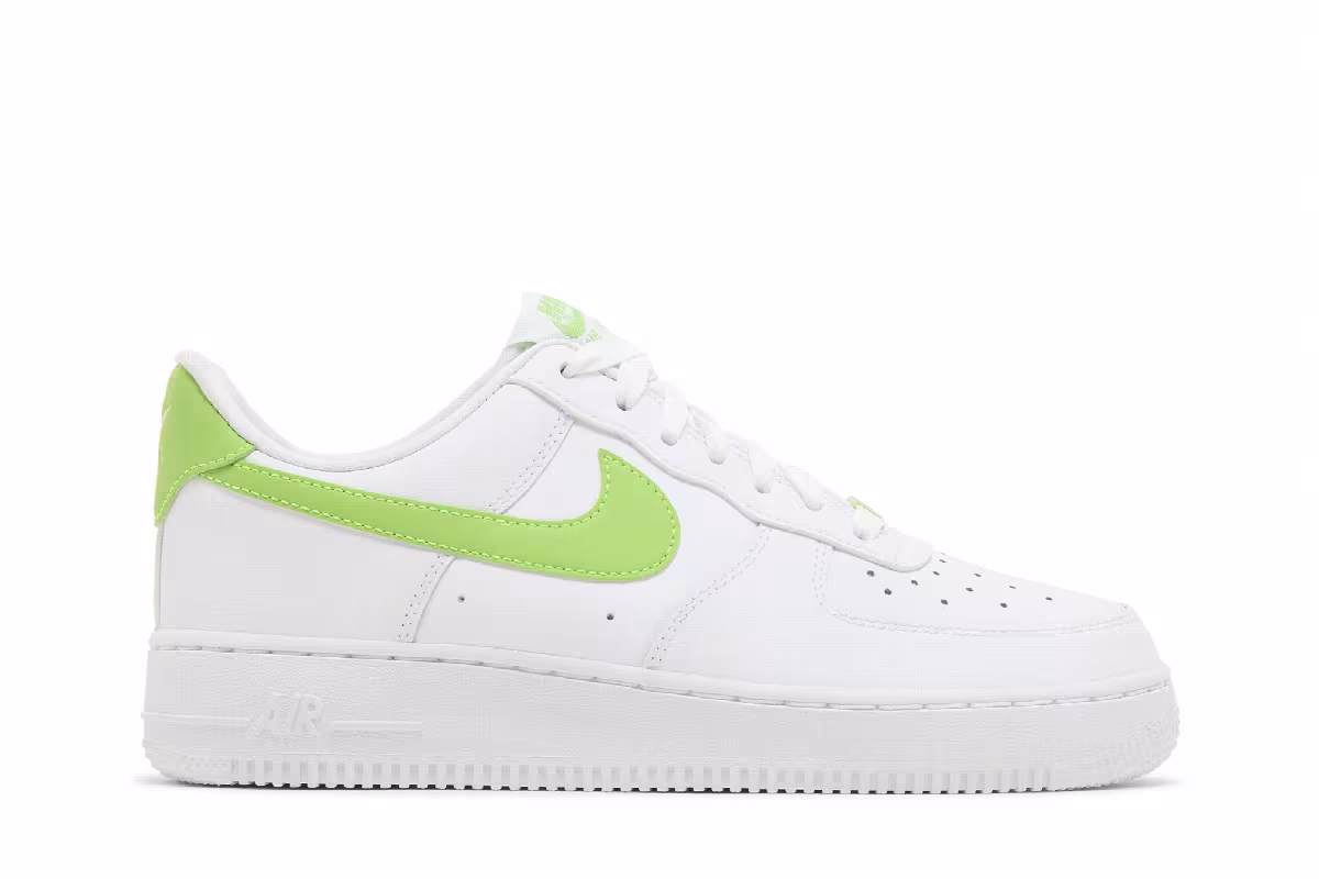 Nike Women's Air Force 1 White Action Green, view 2