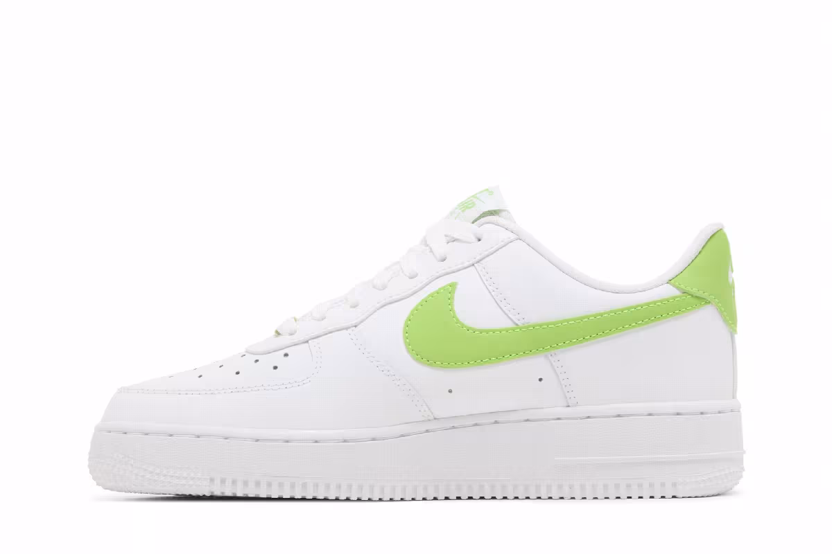 Nike Women's Air Force 1 White Action Green, view 4