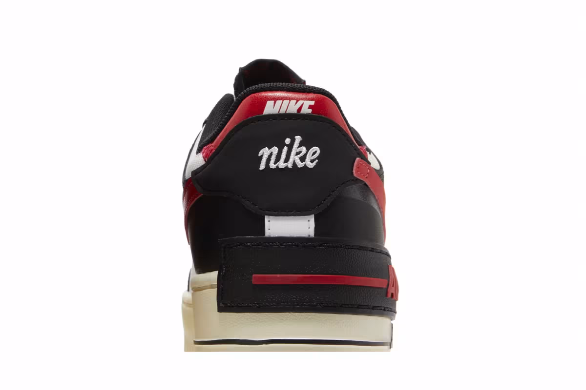 Nike Women's Air Force 1 Shadow Black University Red, view 8