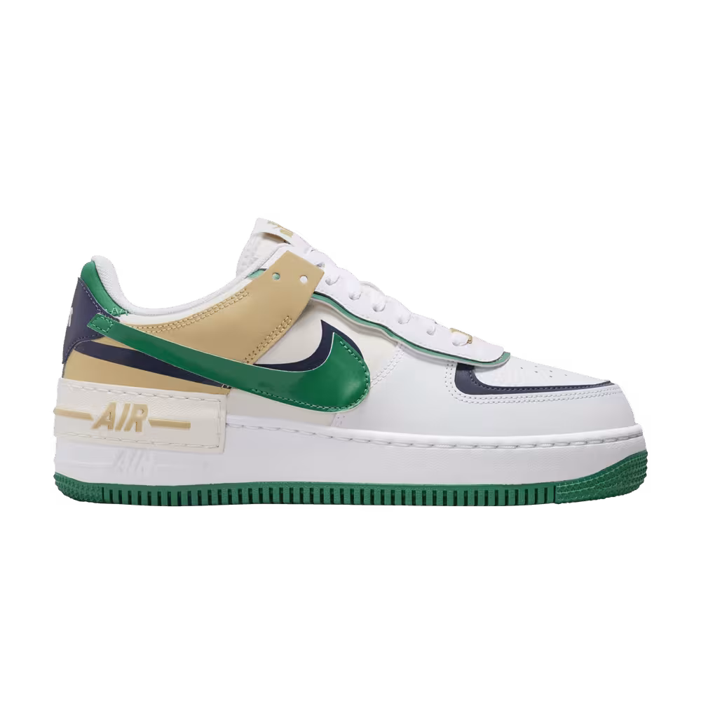 Nike Women's Air Force 1 Shadow White Malachite Sesame
