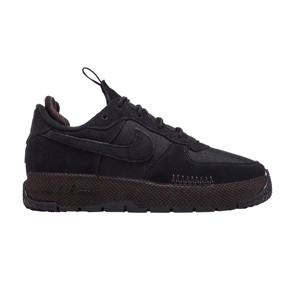 Nike Women's Air Force 1 Wild Black Velvet Brown
