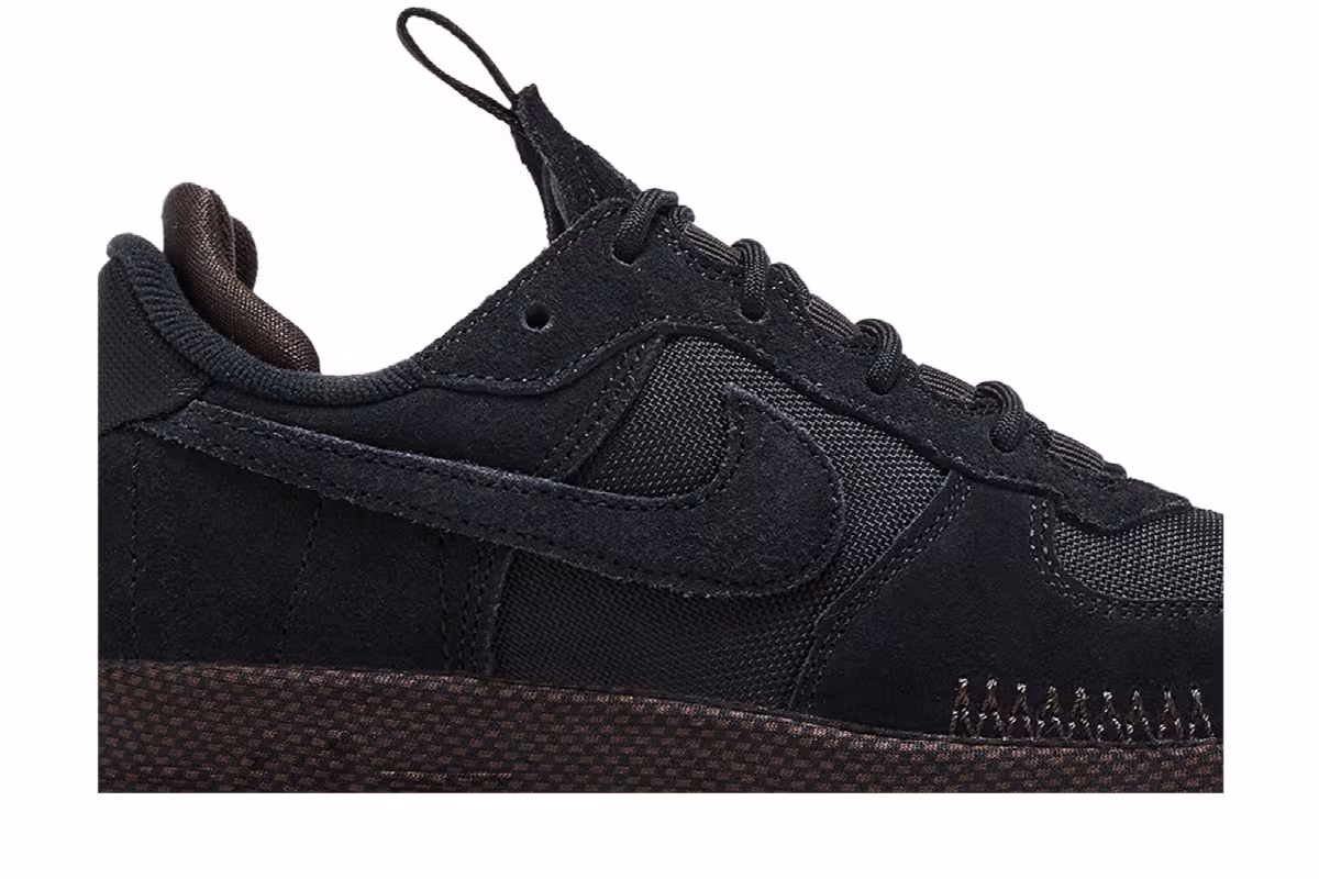 Nike Women's Air Force 1 Wild Black Velvet Brown, view 3