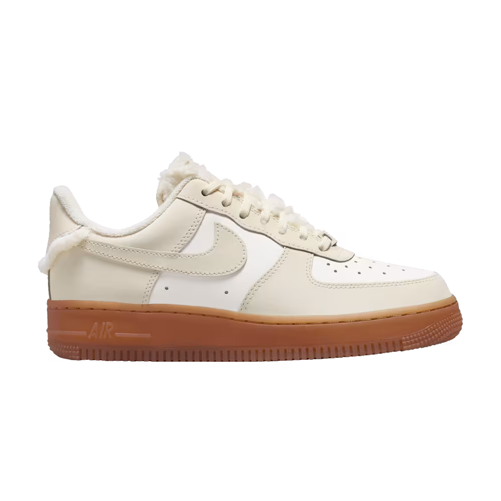 Nike Women's Air Force 1 Sail Gum Faux Fur