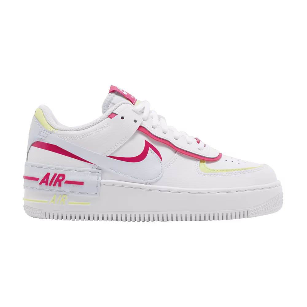 Nike Women's Air Force 1 Shadow White Blue Tint Fireberry