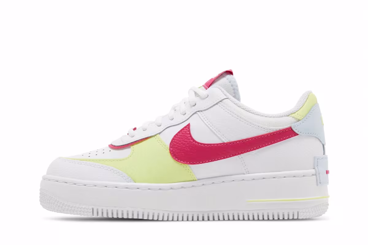 Nike Women's Air Force 1 Shadow White Blue Tint Fireberry, view 4