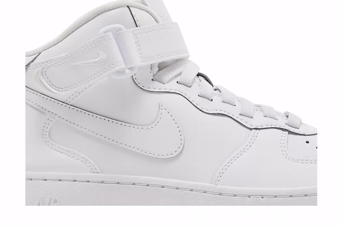 Nike Air Force 1 Mid EasyOn SE GS Triple White, view 3