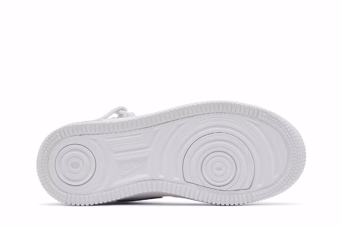 Nike Air Force 1 Mid EasyOn SE GS Triple White, view 5