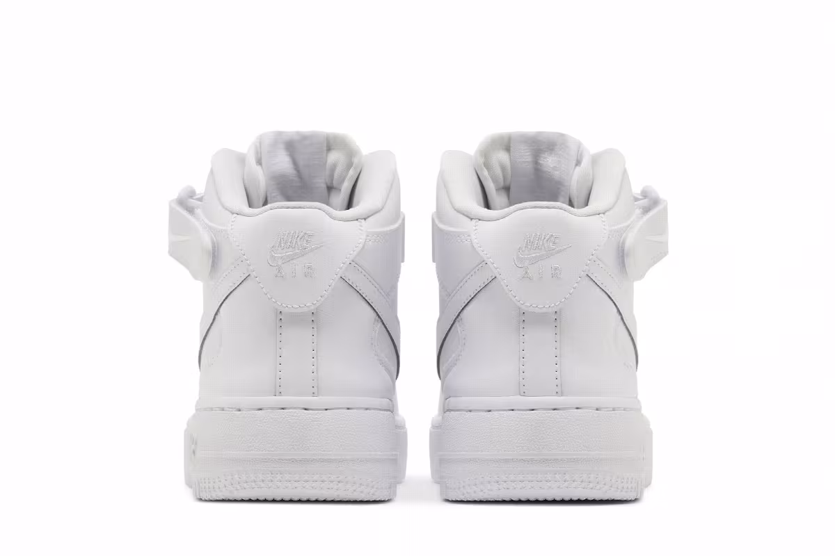 Nike Air Force 1 Mid EasyOn SE GS Triple White, view 7