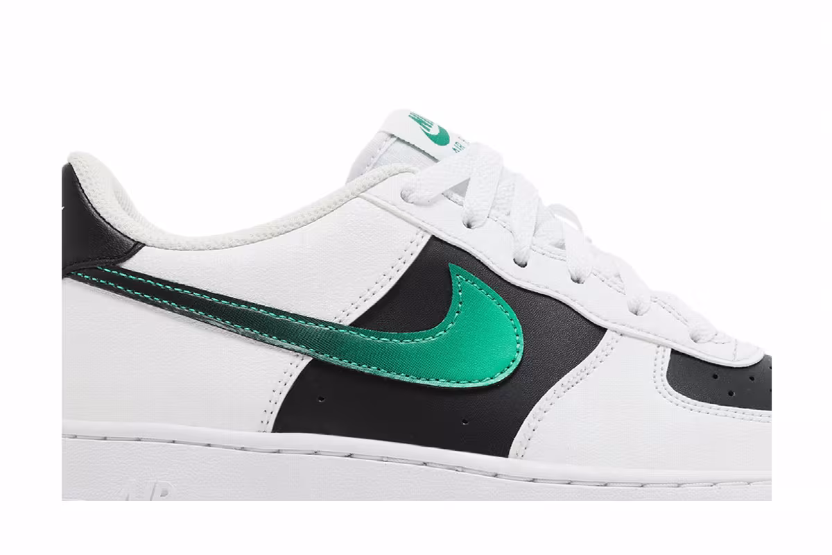 Nike Air Force 1 LV8 2 GS White Black Malachite, view 3