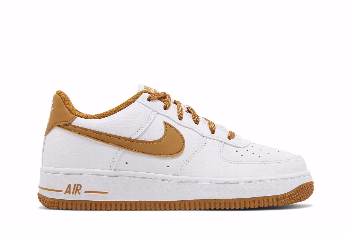 Nike Air Force 1 GS White Desert Ochre, view 2
