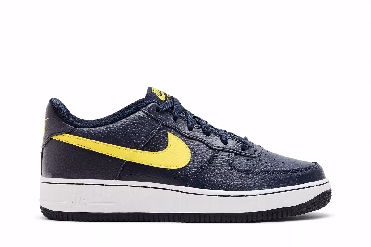 Nike Air Force 1 GS Obsidian Opti Yellow, view 2