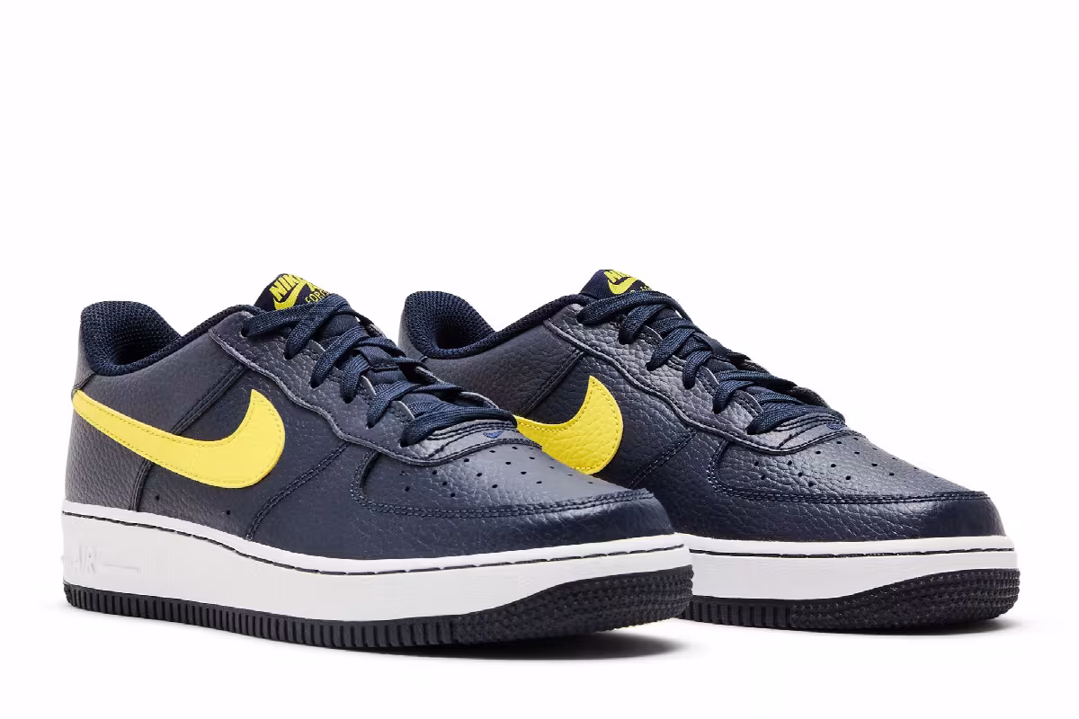 Nike Air Force 1 GS Obsidian Opti Yellow, view 9