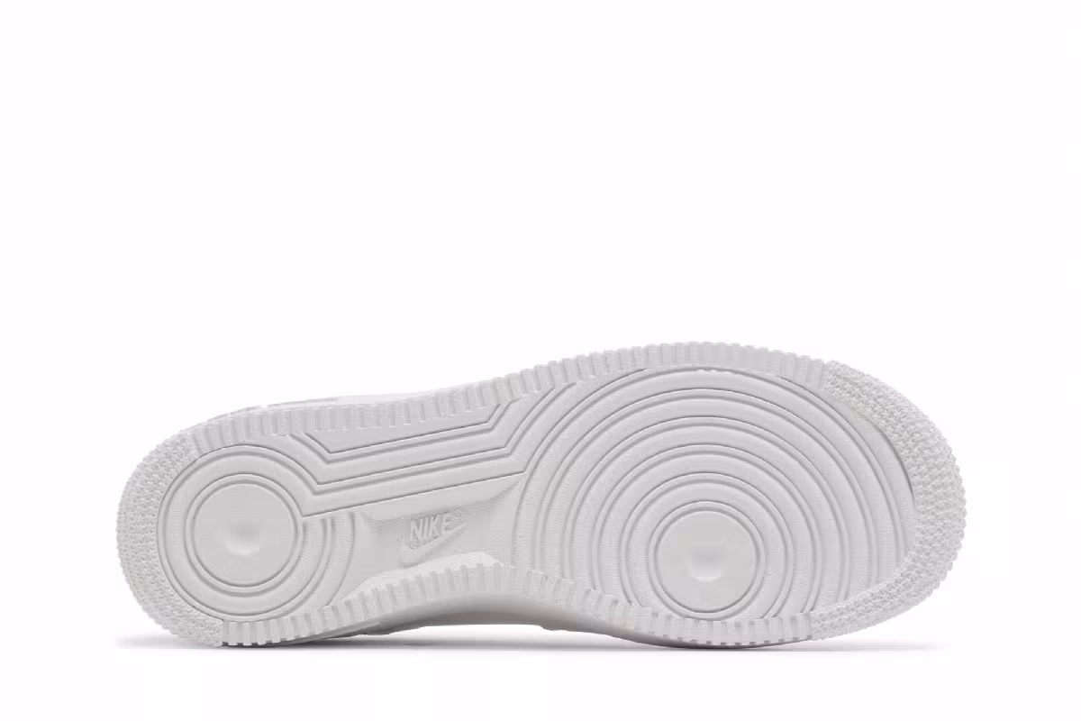 Nike Air Force 1 GS Cut Out Swoosh - White Photon Dust, view 5