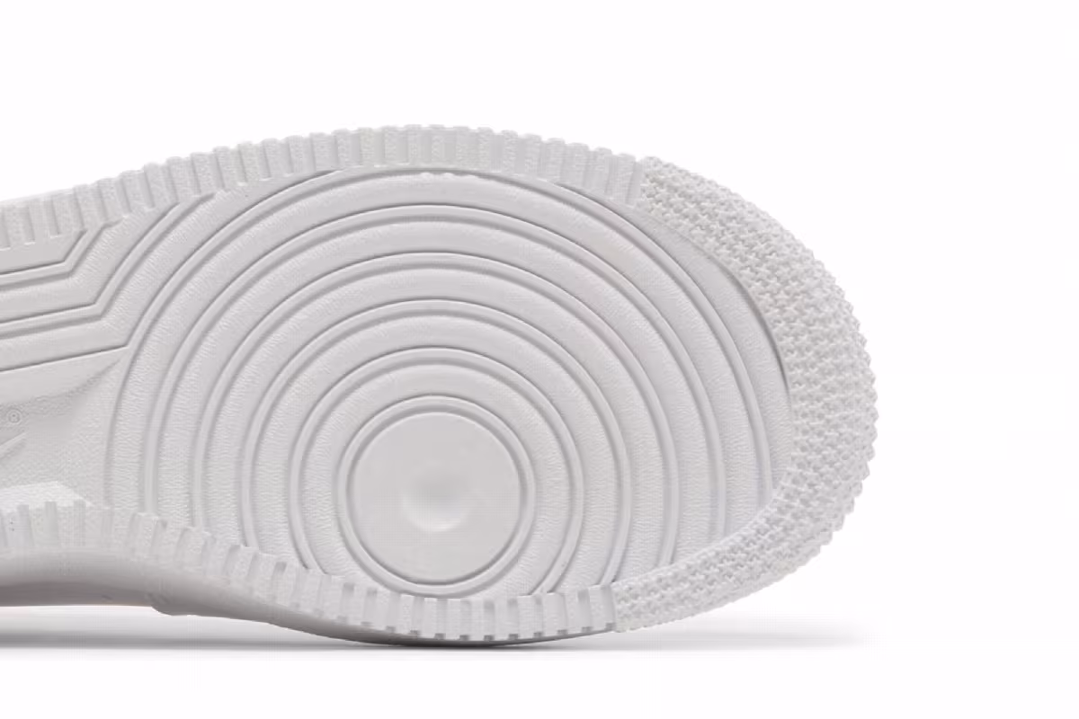 Nike Air Force 1 GS Cut Out Swoosh - White Photon Dust, view 6