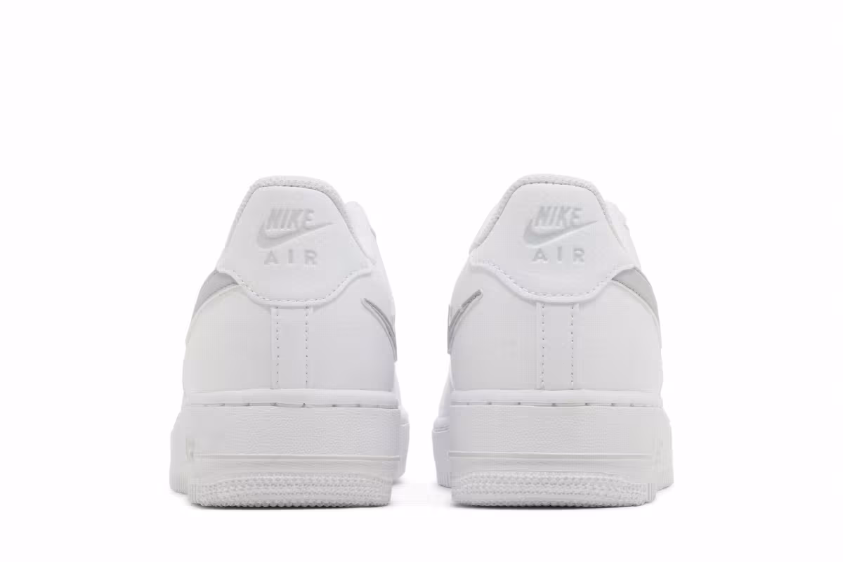 Nike Air Force 1 GS Cut Out Swoosh - White Photon Dust, view 7