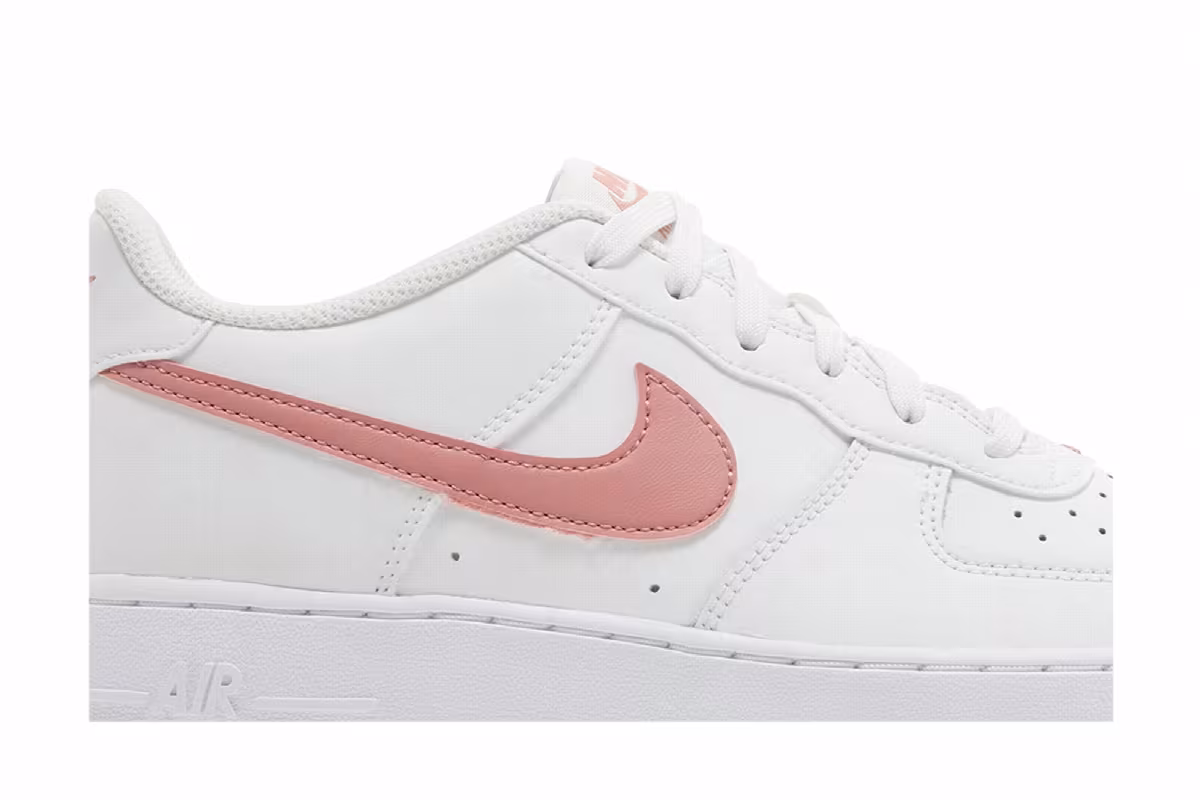 Nike Air Force 1 GS White Red Stardust, view 3