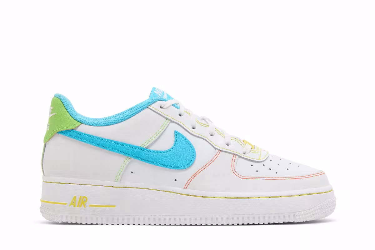 Nike Air Force 1 Low GS Rainbow Stitch, view 2