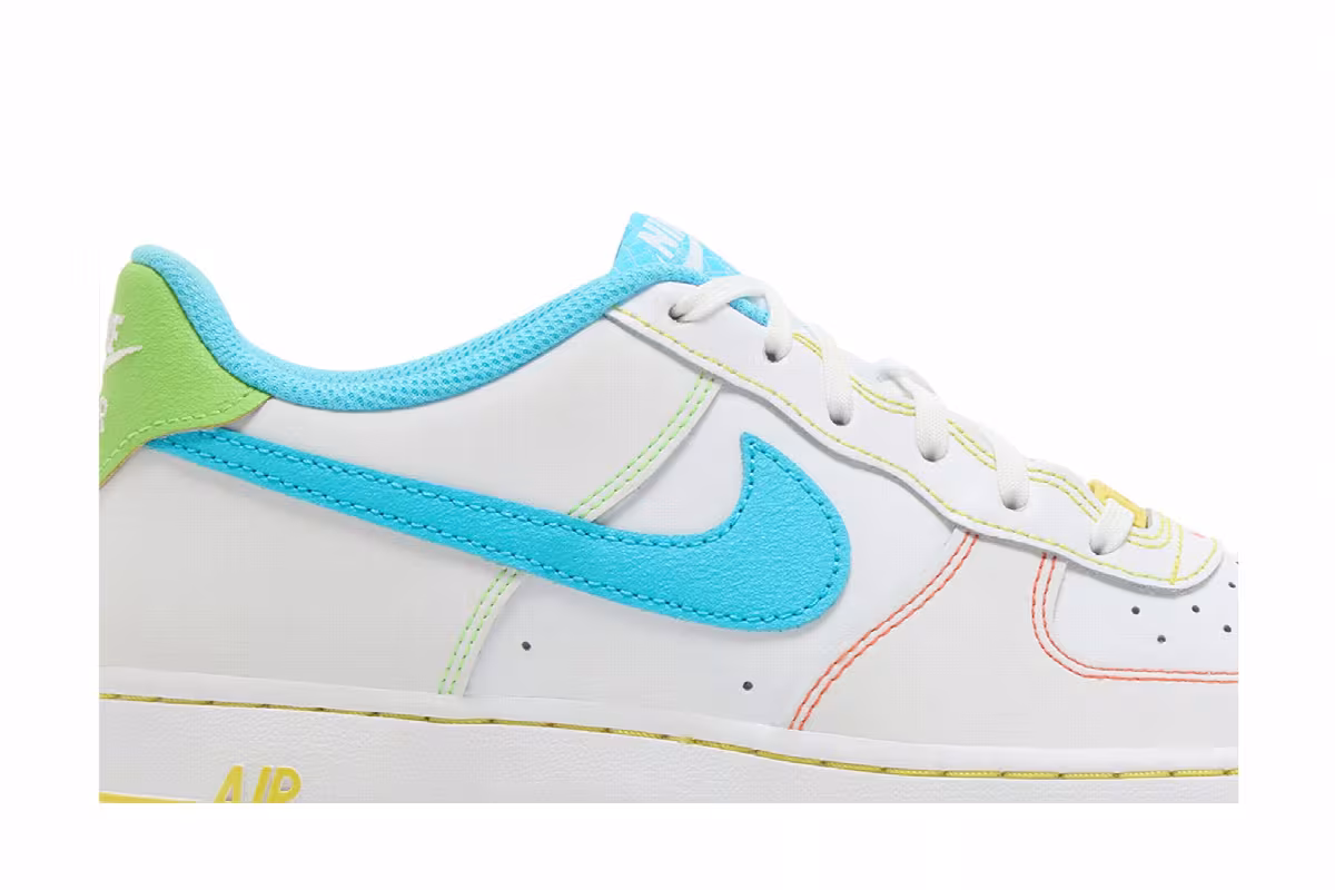 Nike Air Force 1 Low GS Rainbow Stitch, view 3