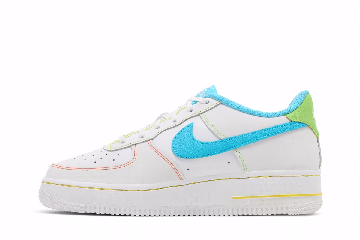 Nike Air Force 1 Low GS Rainbow Stitch, view 4