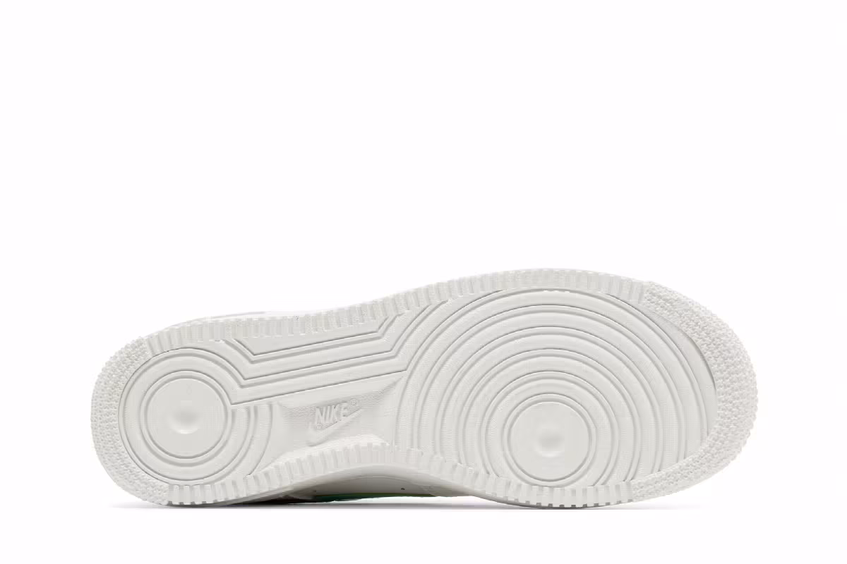 Nike Air Force 1 GS White Emerald Rise, view 5