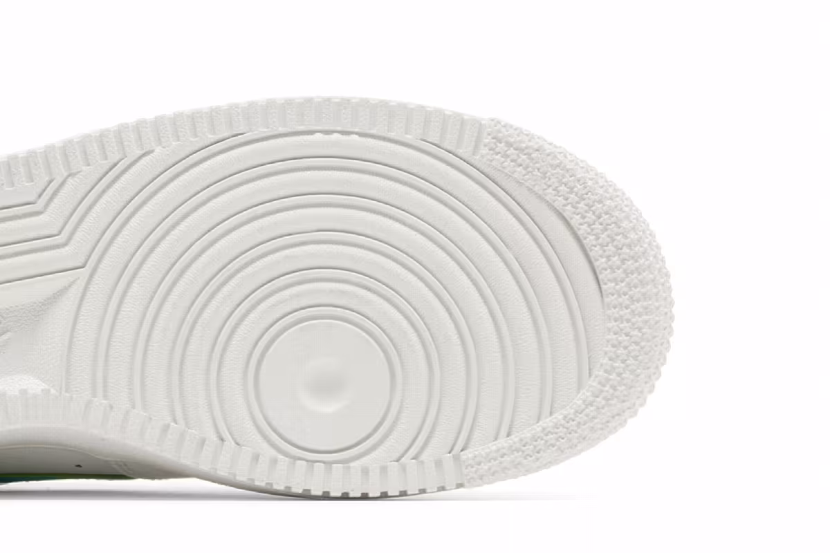 Nike Air Force 1 GS White Emerald Rise, view 6