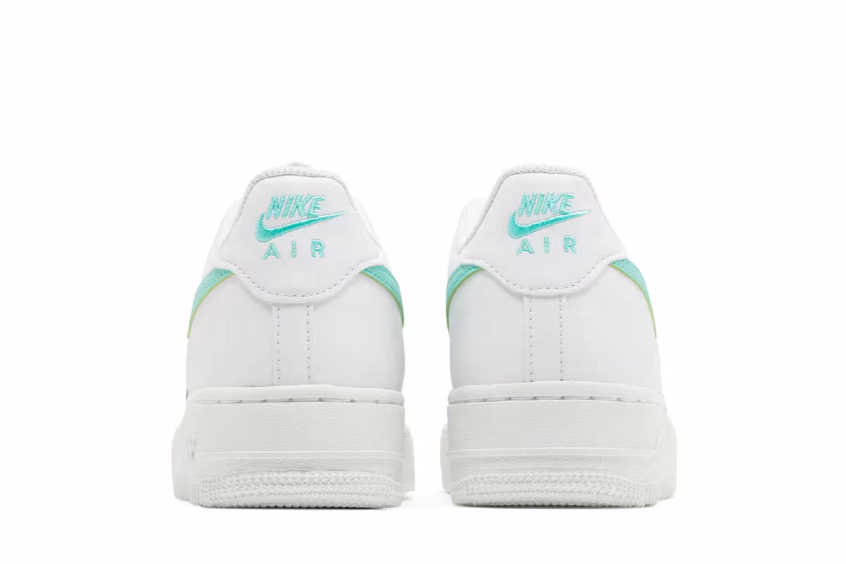 Nike Air Force 1 GS White Emerald Rise, view 7