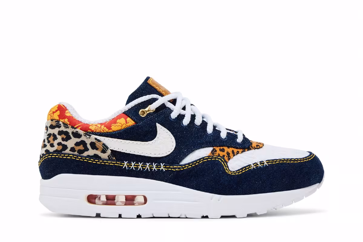Nike Air Max 1 Premium Denim Leopard, view 2